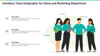 Introduce team infographic for sales and marketing department template