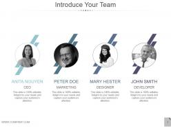 Introduce your team powerpoint slide background image