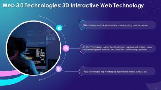 Introducing 3D Interactive Web As A Technology Behind Web 3 0 Training Ppt