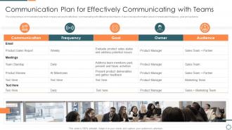 Introducing a new sales enablement communication plan effectively communicating