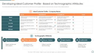 Introducing a new sales enablement customer profile based on technographic attributes