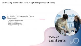Introducing Automation Tools To Optimize Process Efficiency Powerpoint Presentation Slides