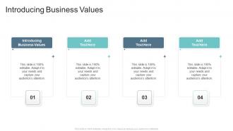 Introducing Business Values In Powerpoint And Google Slides Cpb