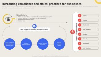 Introducing Compliance And Ethical Practices For Businesses Effective Business Risk Strategy SS V