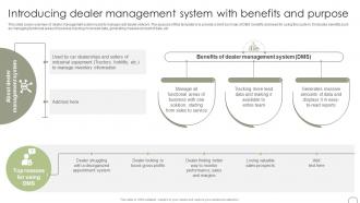 Introducing Dealer Management System With Benefits Guide To Dealer Development Strategy SS