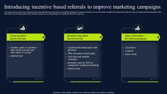 Introducing Incentive Based Referrals Referral Marketing Promotional Techniques MKT SS V