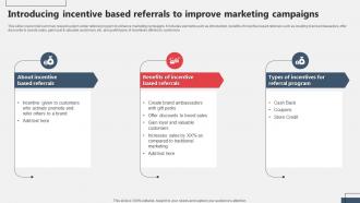 Introducing Incentive Based Referrals To Improve Marketing Referral Marketing MKT SS V