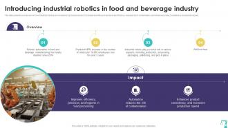 Introducing Industrial Robotics In Food Precision Automation Industrial Robotics Technology RB SS