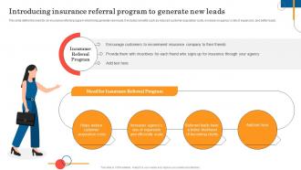 Introducing Insurance Referral Program General Insurance Marketing Online And Offline Visibility Strategy SS