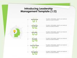 Introducing leadership management template common goals ppt design ideas