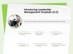 Introducing leadership management template employee development ppt design templates