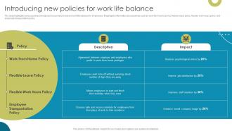 Introducing New Policies For Work Life Balance Enhancing Workplace Culture With EVP