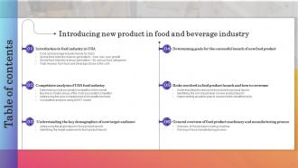 Introducing New Product In Food And Beverage Industry Powerpoint Presentation Slides V Colorful Graphical