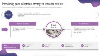 Introducing Price Adaptation Strategy To Increase Product Adaptation Strategy For Localizing Strategy SS
