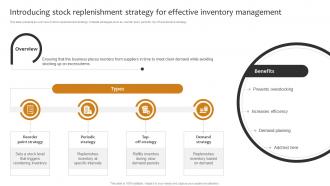 Introducing Stock Replenishment Strategy For Effective Inventory Implementing Cost Effective Warehouse Stock