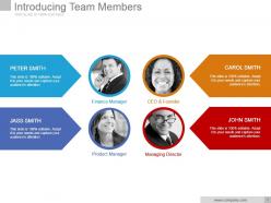 Introducing team members powerpoint slide designs
