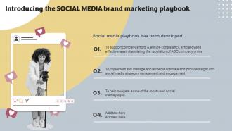 Introducing The Social Media Brand Marketing Playbook Ppt Slide Icons