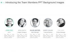 Introducing the team members ppt background images