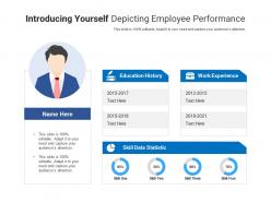Introducing yourself depicting employee performance infographic template