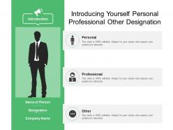 Introducing yourself personal professional other designation