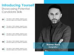 Introducing yourself showcasing potential candidate skills infographic template