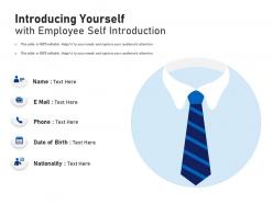 Introducing yourself with employee self introduction infographic template