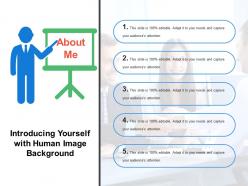 Introducing yourself with human image background