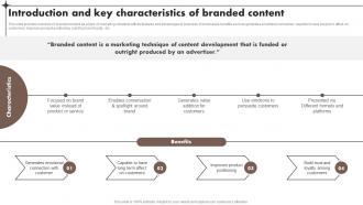 Introduction And Key Characteristics Of Branded Content Content Marketing Tools To Attract Engage MKT SS V