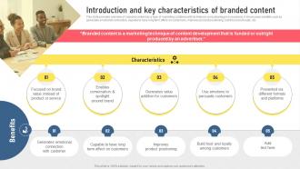 Introduction And Key Characteristics Of Branded Content Types Of Digital Media For Marketing MKT SS V