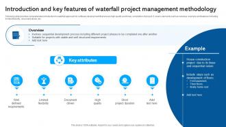 Introduction And Key Features Of Waterfall Project Waterfall Project Management PM SS