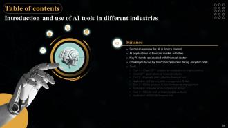 Introduction And Use Of AI Tools In Different Industries Powerpoint Presentation Slides AI CD Designed Customizable