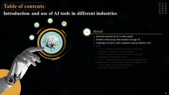 Introduction And Use Of AI Tools In Different Industries Powerpoint Presentation Slides AI CD Aesthatic Customizable