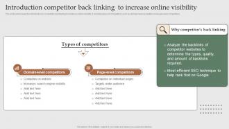 Introduction Competitor Back Linking To Search Engine Marketing To Increase MKT SS V