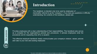 Introduction Employee Handbook Template Ppt Professional Demonstration
