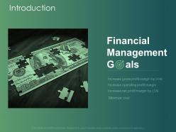 Introduction financial management goals ppt powerpoint presentation layouts demonstration
