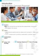 Introduction For Business Concept Proposal One Pager Sample Example Document
