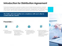 Introduction for distribution agreement ppt powerpoint icon