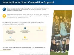 Introduction for sport competition proposal ppt powerpoint presentation outline