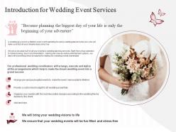 Introduction for wedding event services ppt powerpoint presentation show outline