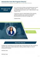 Introduction from the program director presentation report infographic ppt pdf document