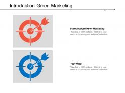 Introduction green marketing ppt powerpoint presentation model template cpb