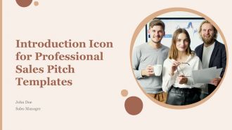 Introduction Icon For Professional Sales Pitch Templates PPT H