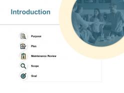 Introduction maintenance review ppt powerpoint presentation file layout