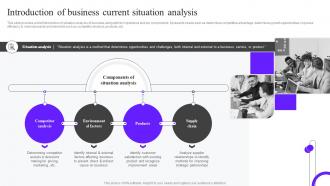 Introduction Of Business Current Situation Analysis Ppt Structure Mkt Ss V