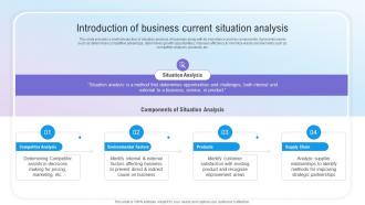 Introduction Of Business Current Situation Analysis Step By Step Guide For Marketing MKT SS V