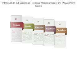 Introduction of business process management ppt powerpoint guide
