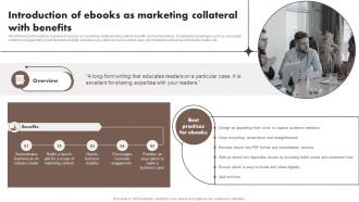 Introduction Of Ebooks As Marketing Collateral Content Marketing Tools To Attract Engage MKT SS V