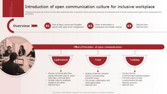 Introduction Of Open Communication Culture Optimizing Upward Communication Techniques