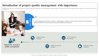 Introduction Of Project Quality Management Project Quality Management PM SS