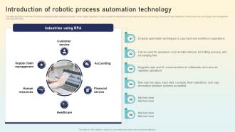 Introduction Of Robotic Process Automation Technology Hyperautomation Applications